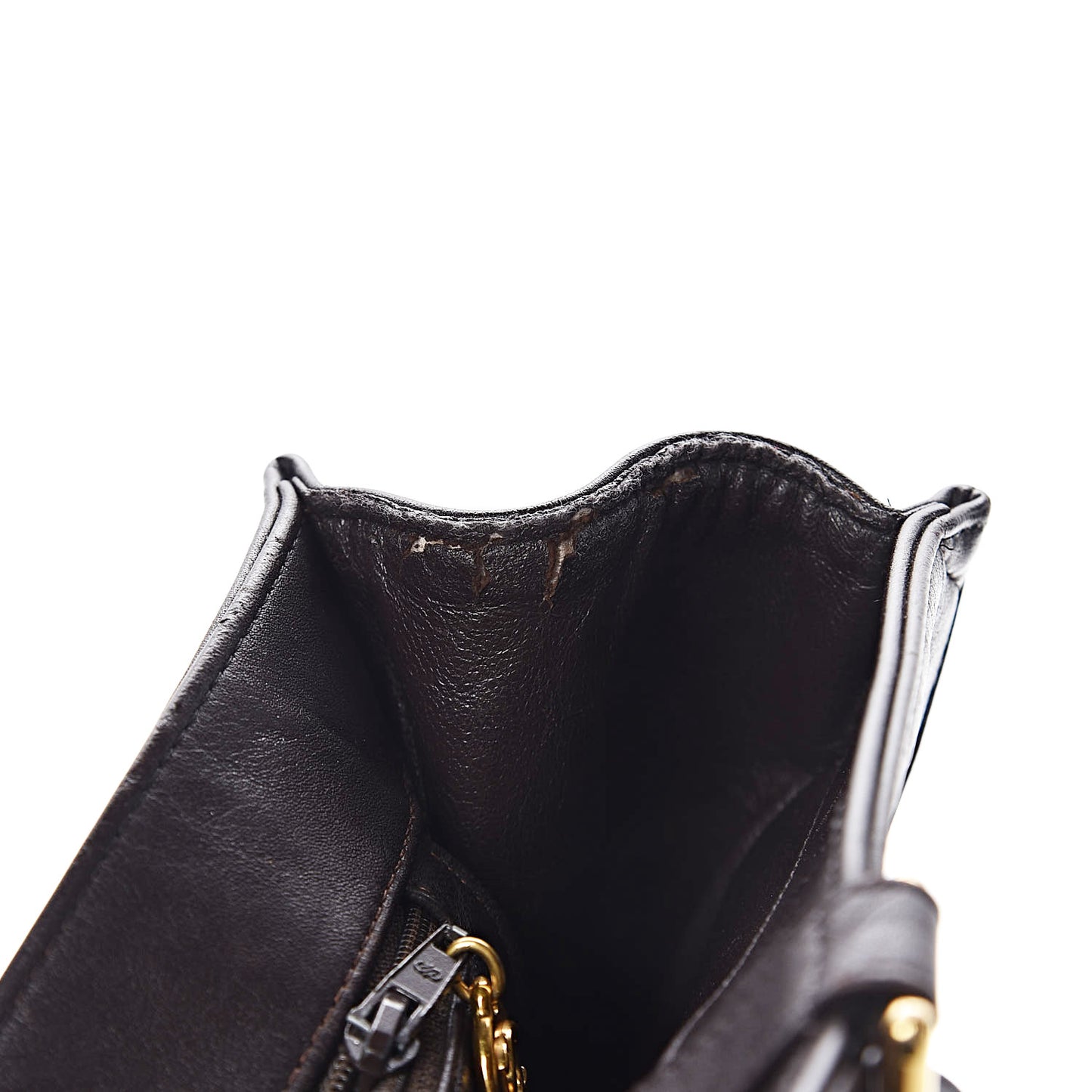 Lambskin CC Tote Dark Brown