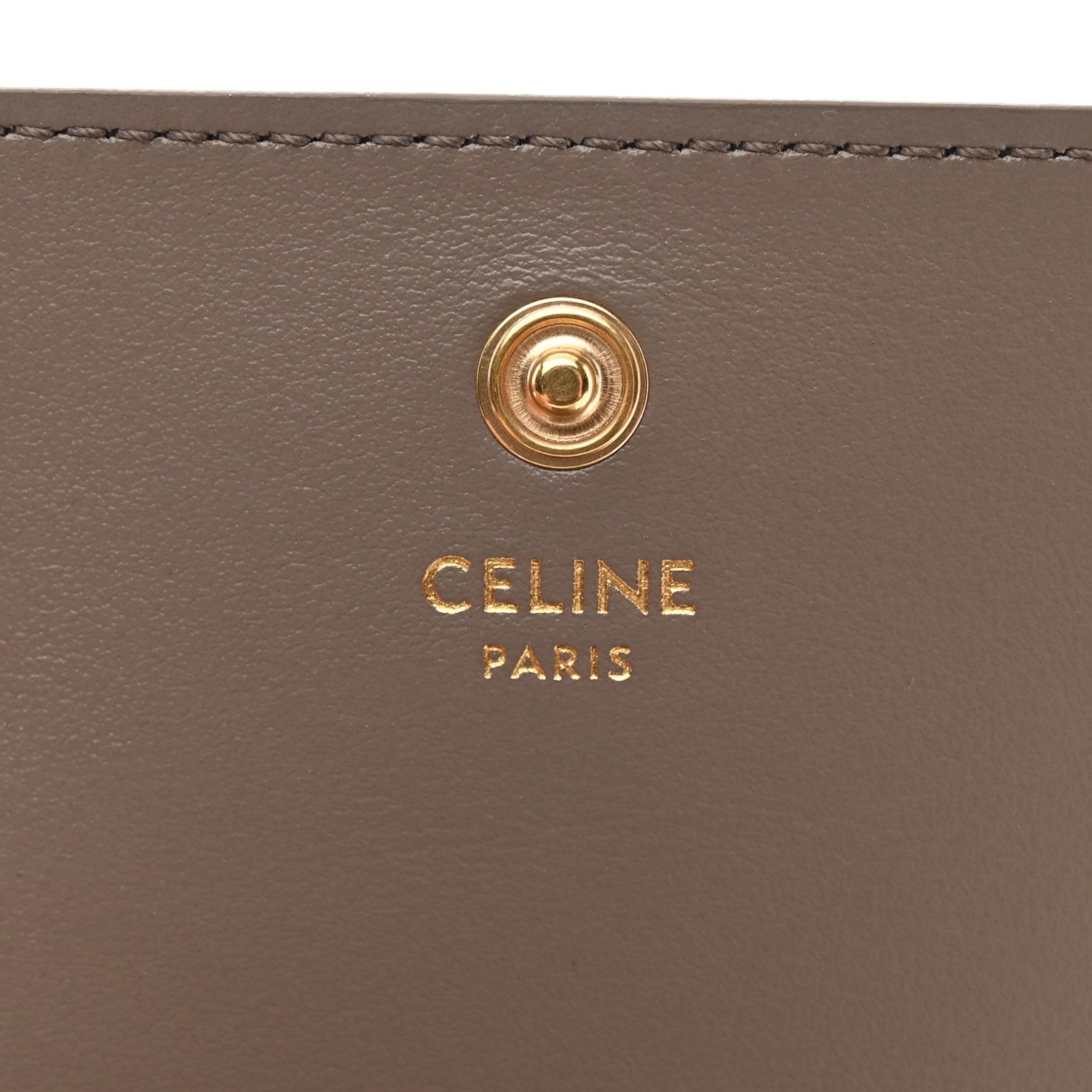 Celine Shiny Calfskin Triomphe Key Case Pebble 6 of 7