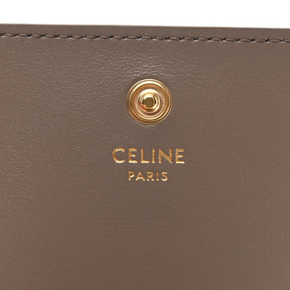 Celine Shiny Calfskin Triomphe Key Case Pebble 6 of 7