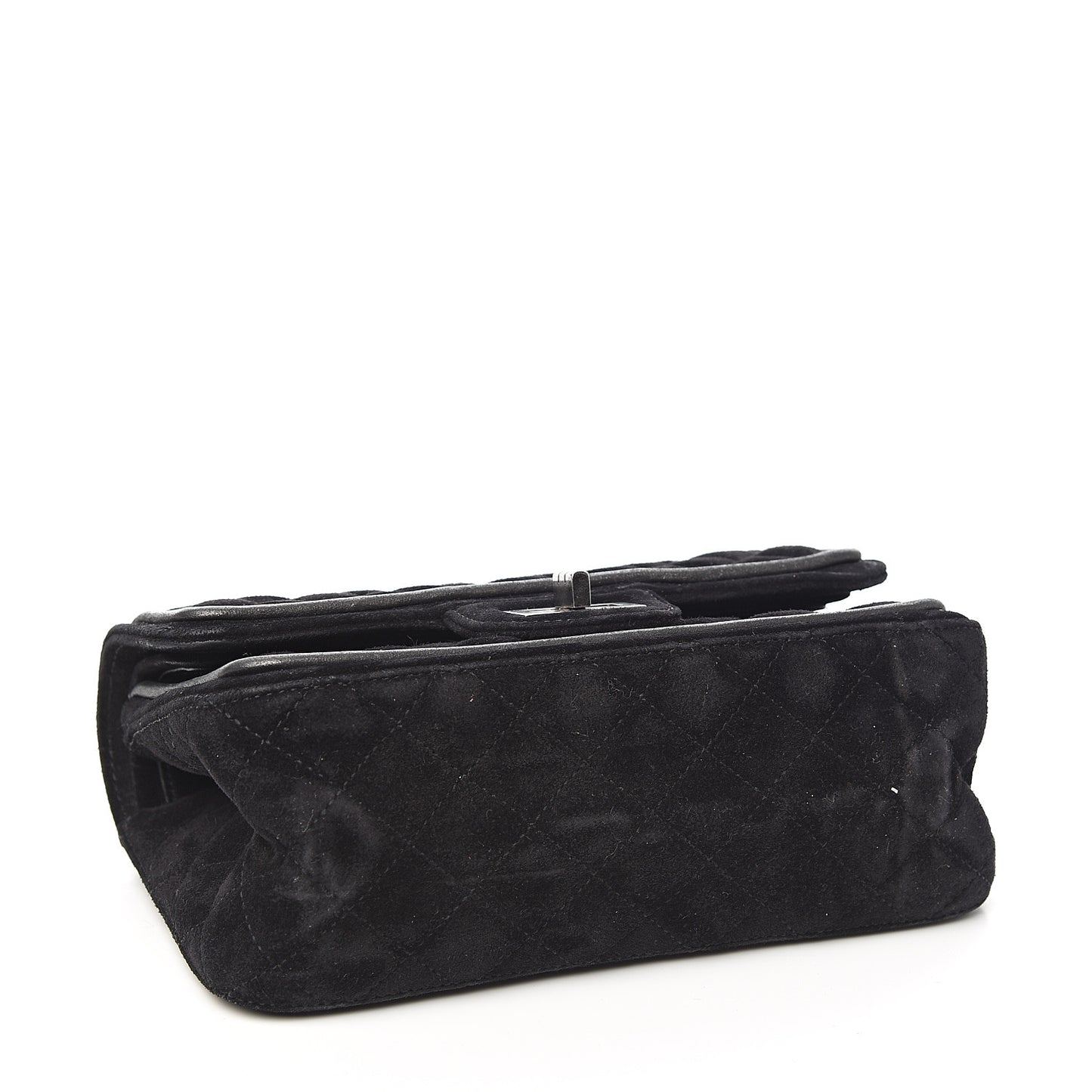 Suede Quilted 2.55 Reissue 224 Flap Black
