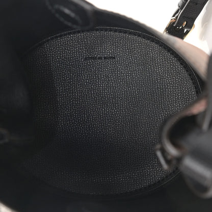 Burberry Haymarket Check Colours Small Lorne Bucket Crossbody Black 7 of 9