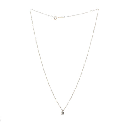 Tiffany 18K Yellow Gold Diamond .29ct Solitaire Pendant Necklace 3 of 7