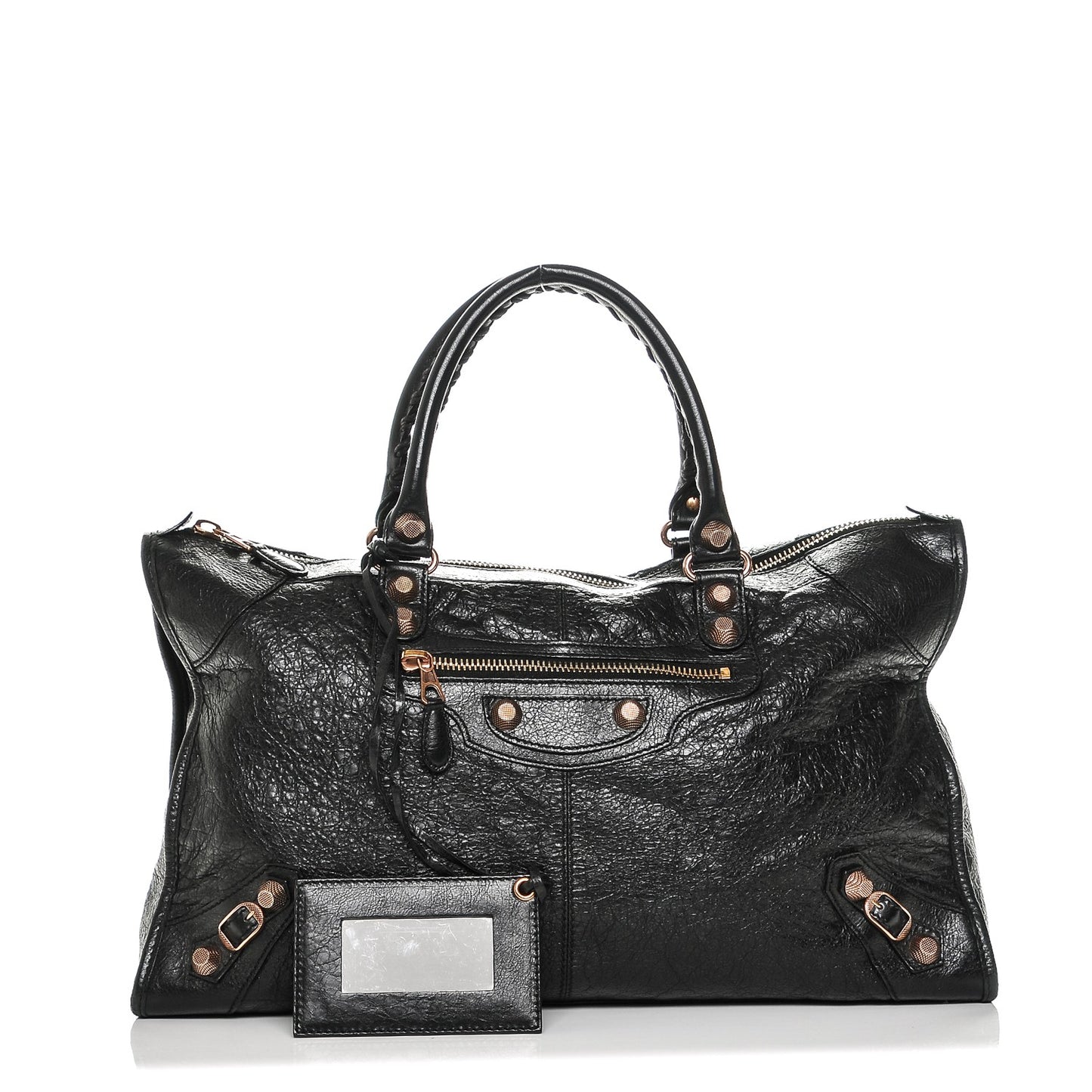 Agneau Giant 12 Rose Gold Hardware Work Black