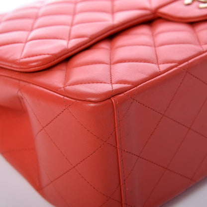 Chanel Lambskin Quilted Maxi Single Flap Red 11 of 15