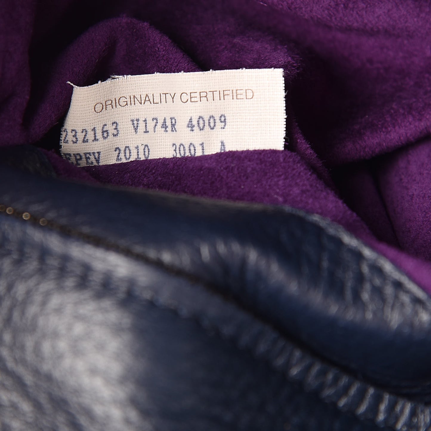 Washed Cervo Deerskin Large Hobo China Blue