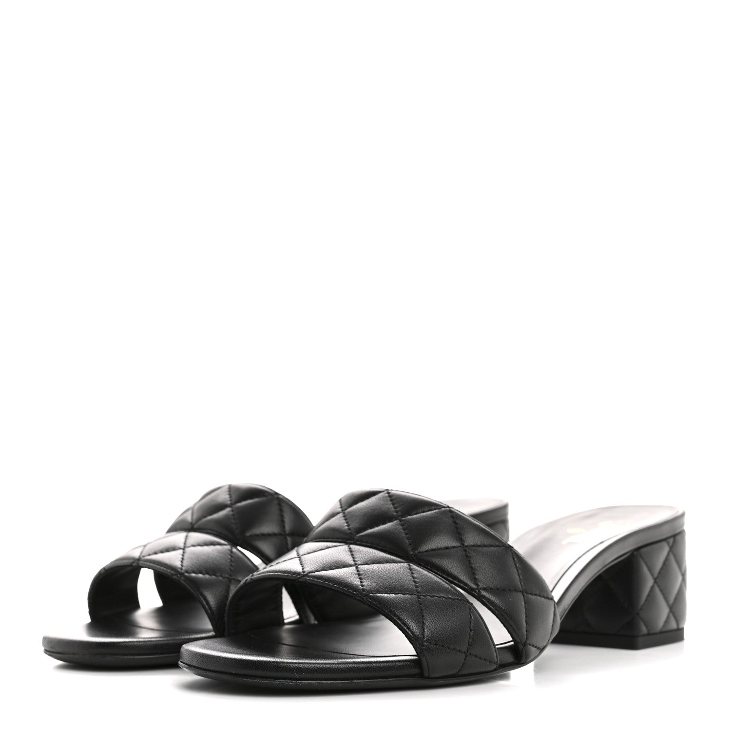 Chanel Lambskin Quilted Mules 40 Black 4 of 10