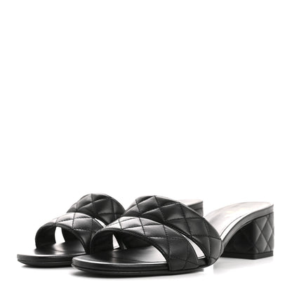 Chanel Lambskin Quilted Mules 40 Black 4 of 10
