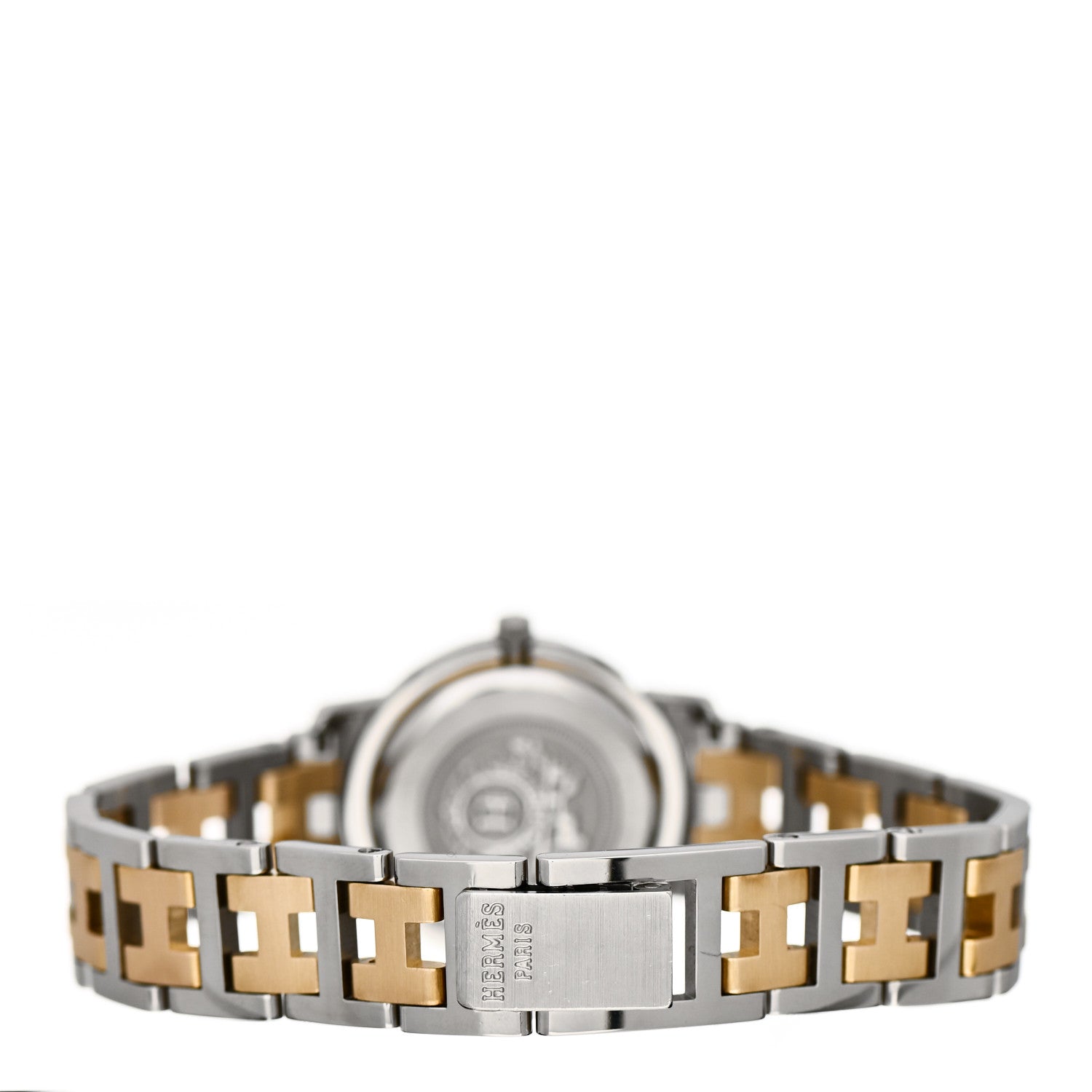 Hermes Stainless Steel 24mm Clipper Quartz Watch Gold 3 of 4