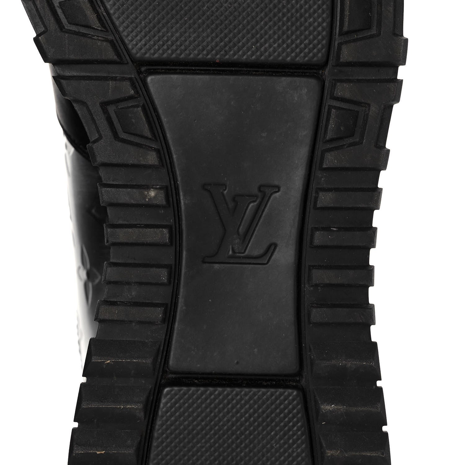 Louis Vuitton Calfskin Iridescent Monogram Rivoli Sneakers 10 Black 6 of 8