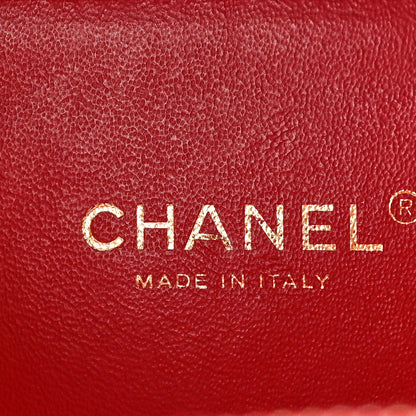 Chanel Caviar Quilted Small CC Filigree Vanity Case Red 6 of 10