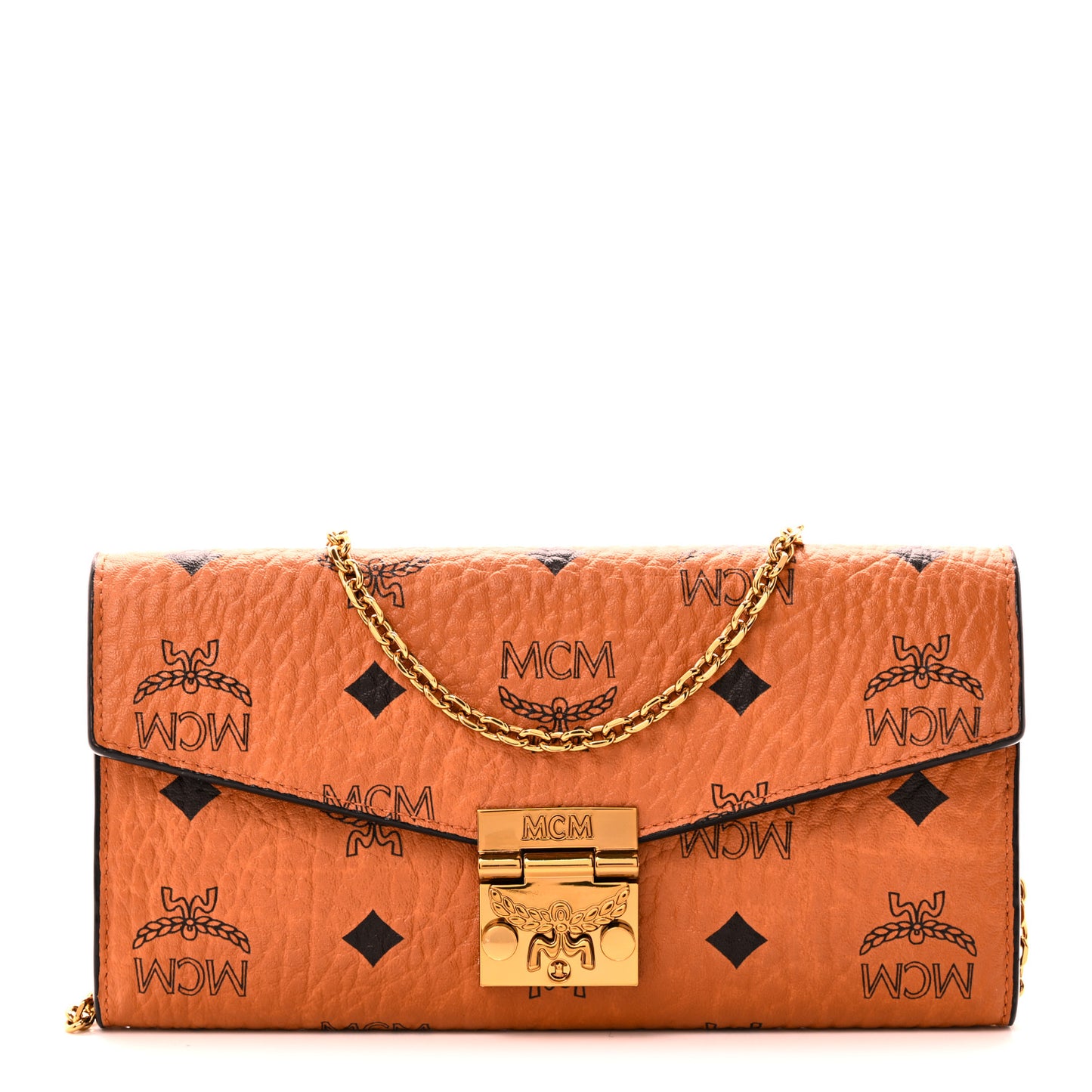 Visetos Large Patricia Wallet On Chain Cognac