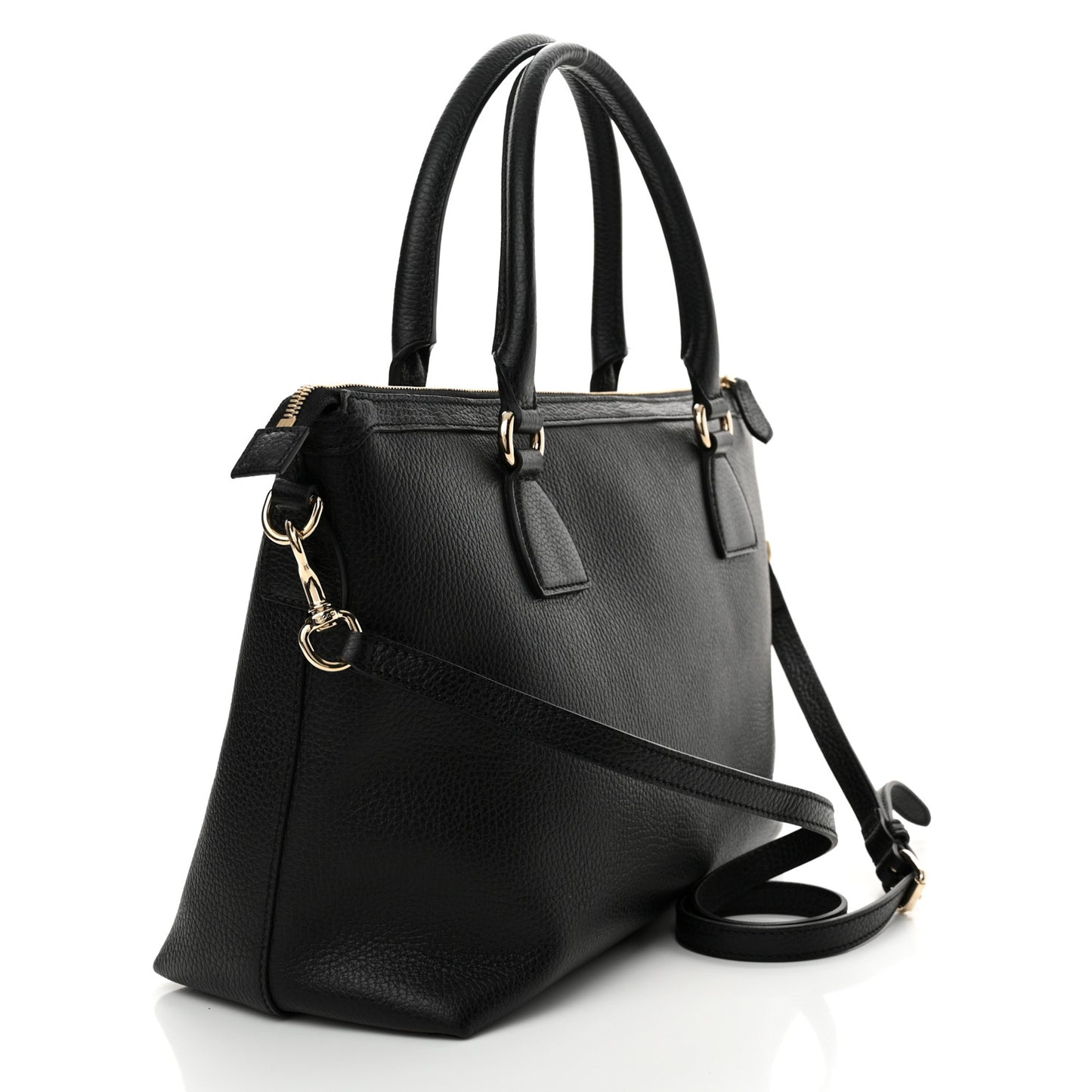 Dollar Calfskin GG Charm Satchel Black
