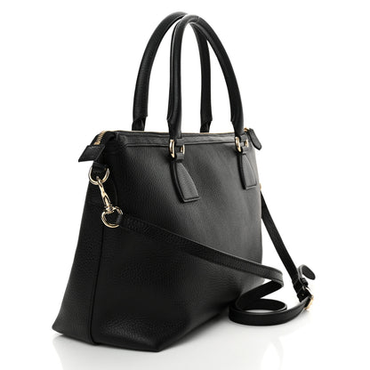 Gucci Dollar Calfskin GG Charm Satchel Black 3 of 11