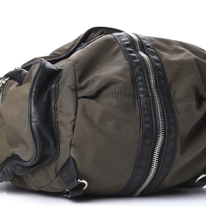 Alexander Wang Lambskin Nylon Marti Backpack Military Green Nickel Hardware 5 of 10