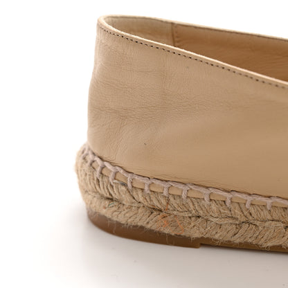 Chanel Lambskin CC Espadrilles 39 Beige Black 12 of 12