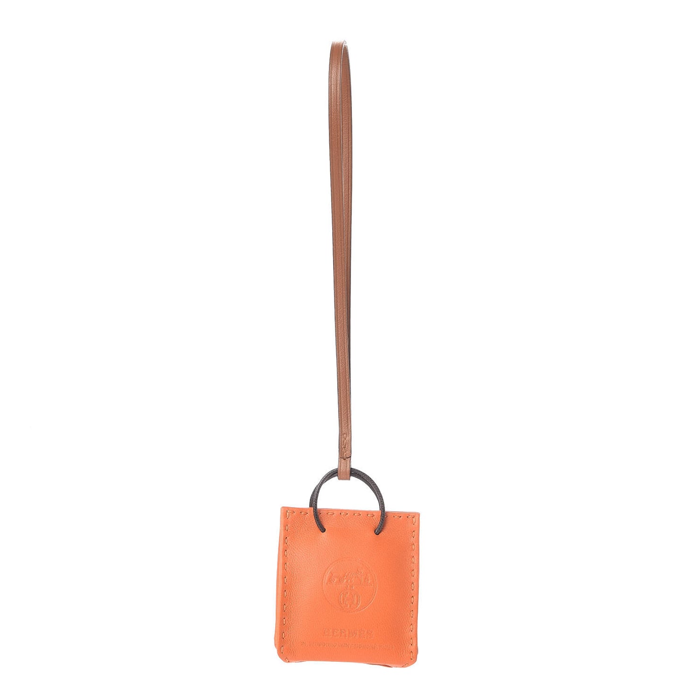 Milo Lambskin Swift Shopping Bag Charm Feu Gold
