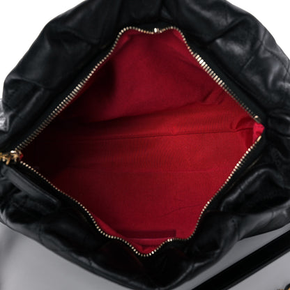 Chanel Calfskin Quilted Coco Shelter Bowling Bag Black 5 of 11