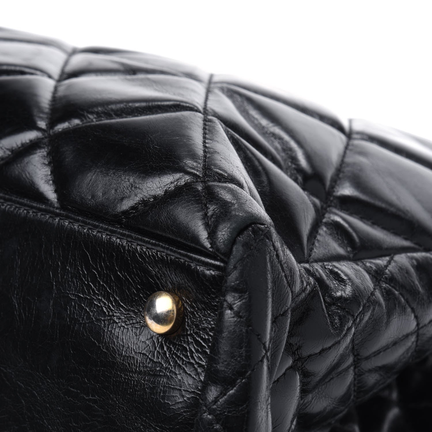 Chanel Glazed Calfskin Quilted Tote Black 11 of 13