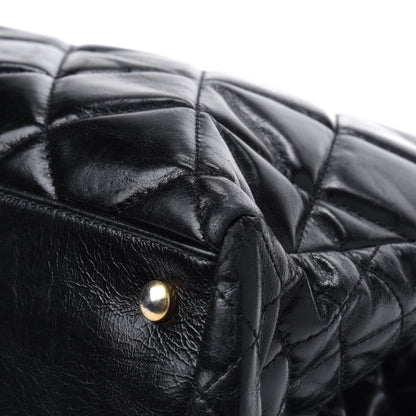 Chanel Glazed Calfskin Quilted Tote Black 11 of 13