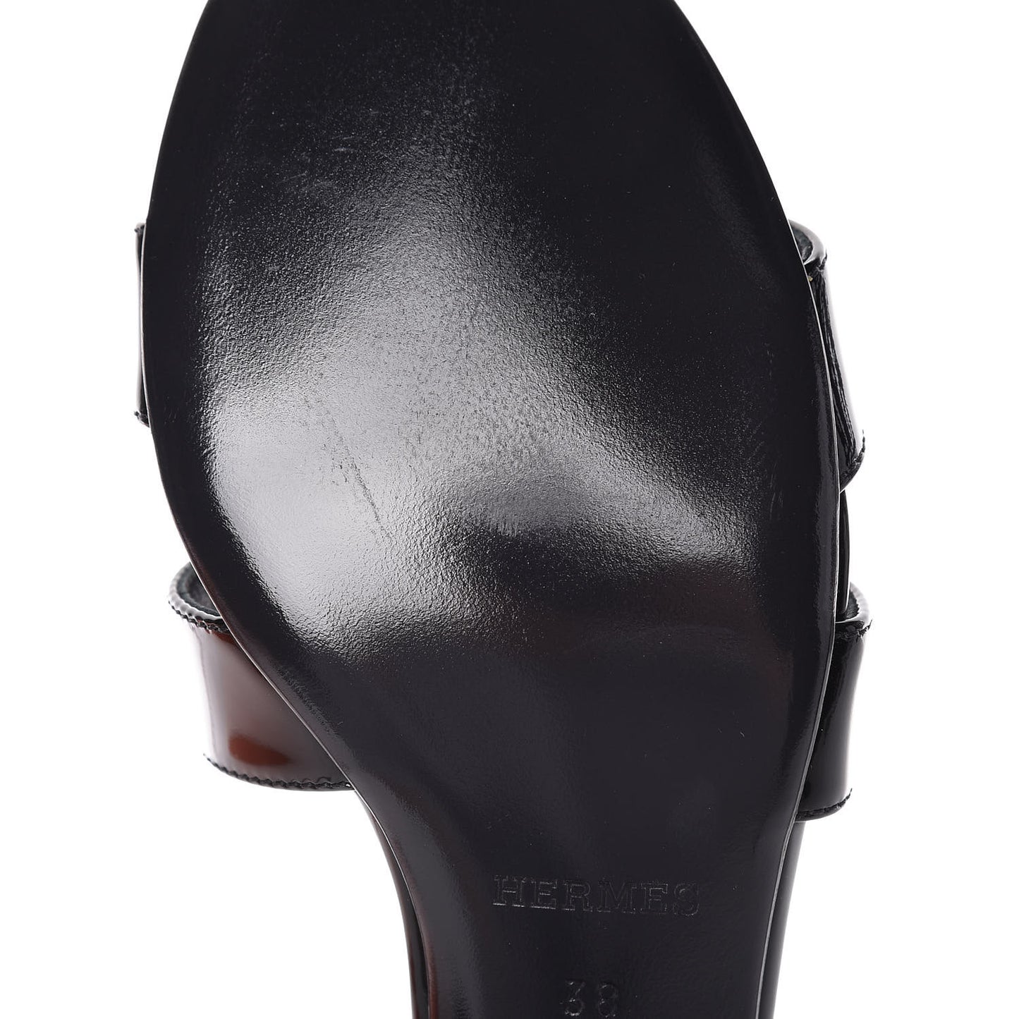 Patent Oasis Sandals 38 Black