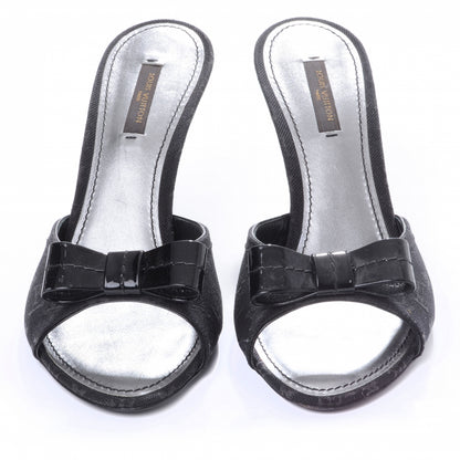 Louis Vuitton Monogram Mini Grenadine Heels Black 39 2 of 7