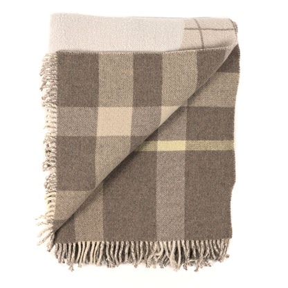 Hermes Merinos Wool Cashmere Anchor Chain 17 Blanket Galet 2 of 3