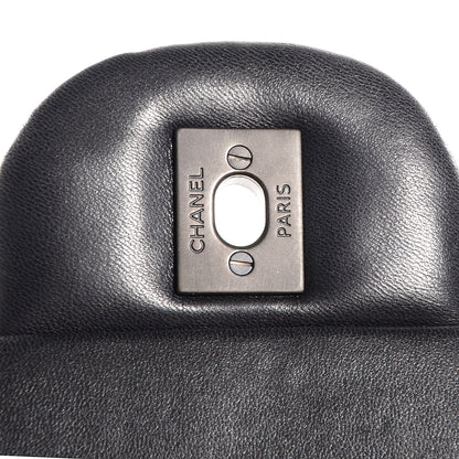 Chanel Lambskin Quilted Jumbo Double Flap So Black 6 of 9