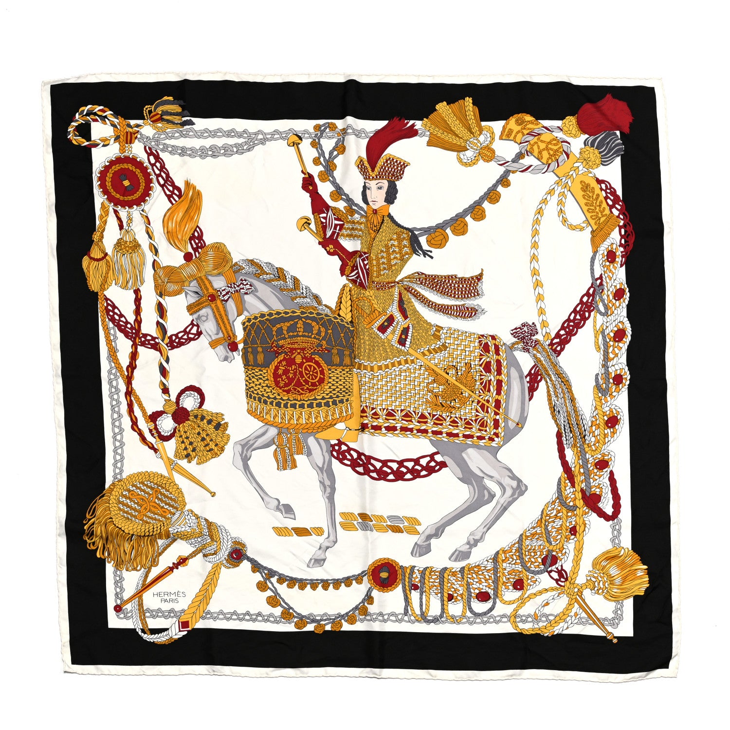 Hermes Silk Le Timbalier Scarf 90 1 of 5