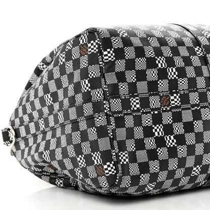 Louis Vuitton Damier Distorted Keepall Bandouliere 50 Black White 6 of 10