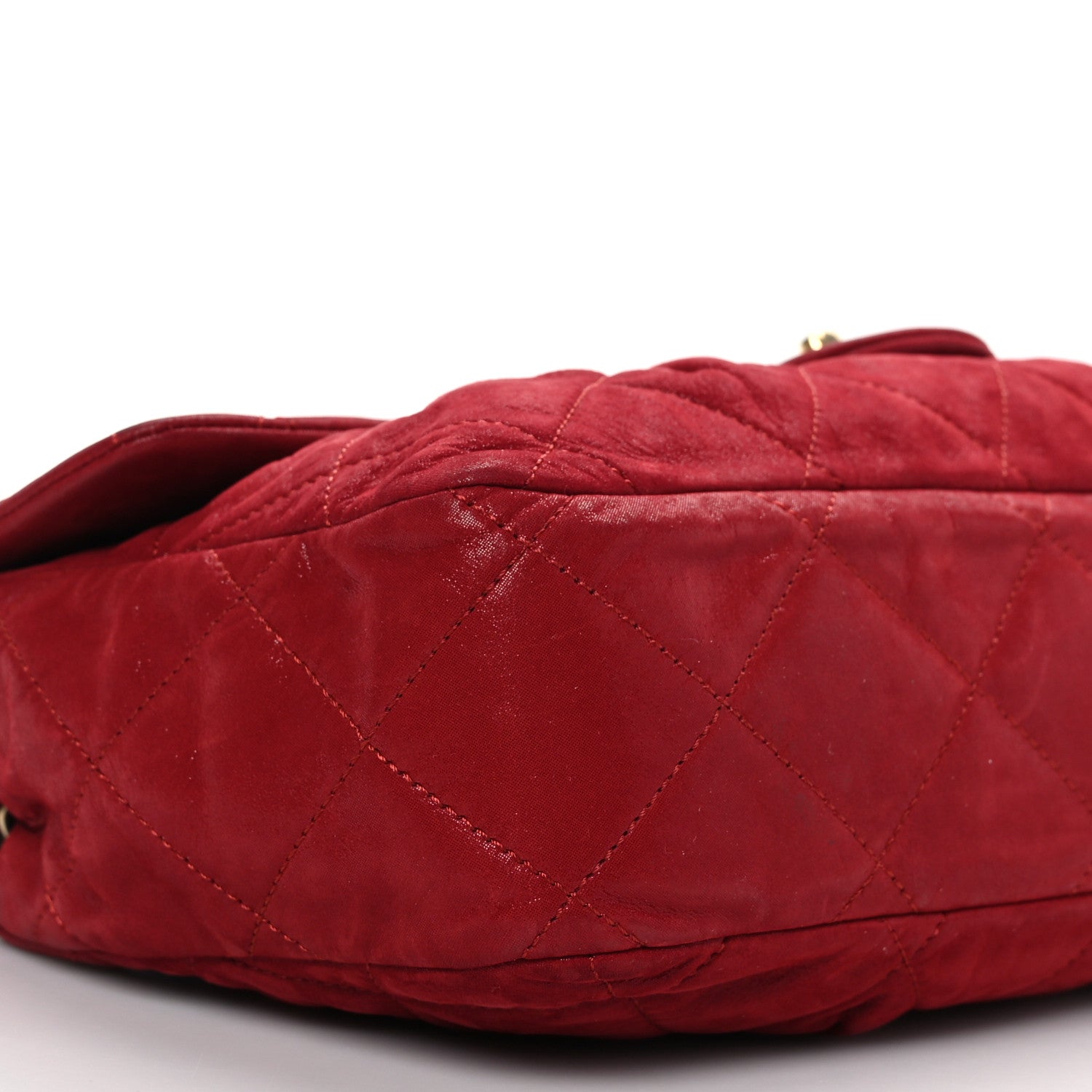 Chanel Iridescent Calfskin Large Chic Quilt Flap Red 8 of 9