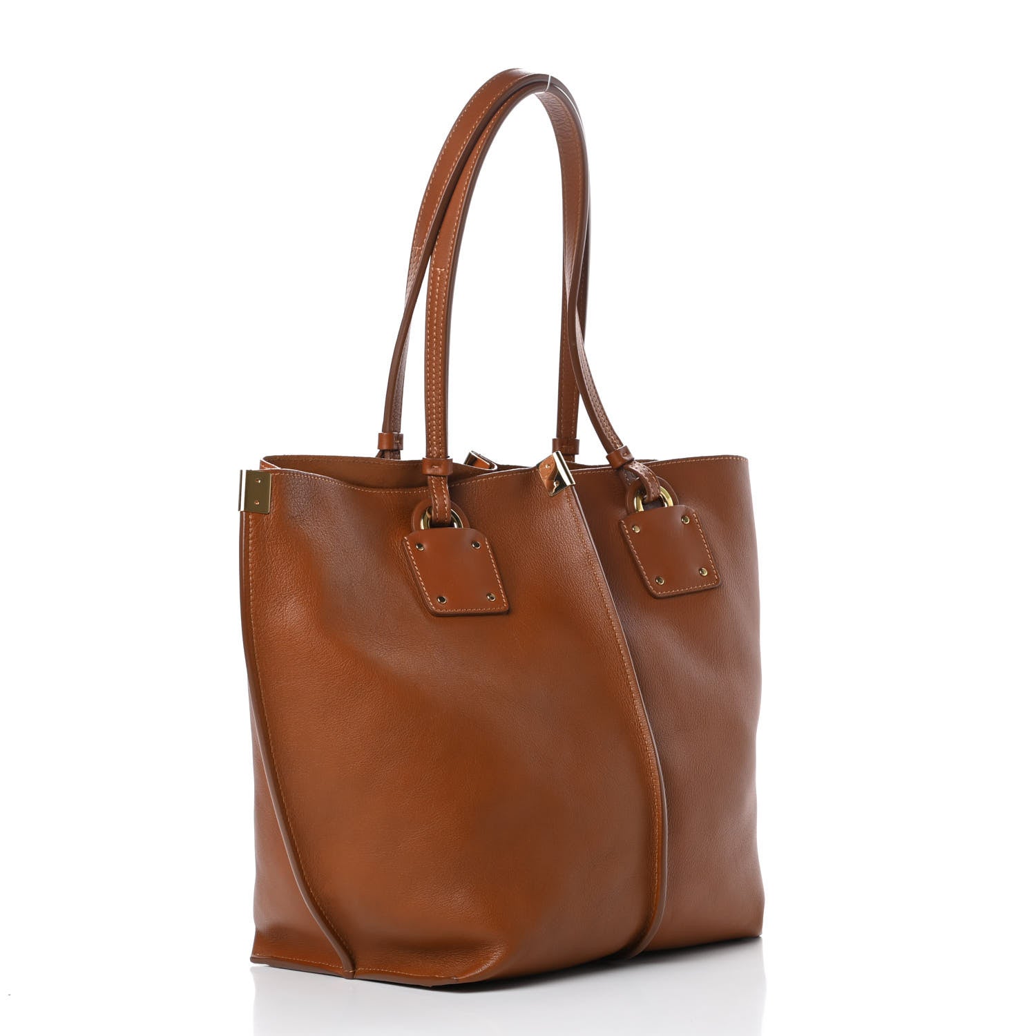 Chloe Smooth Calfskin Medium Vick Tote Caramel 4 of 13