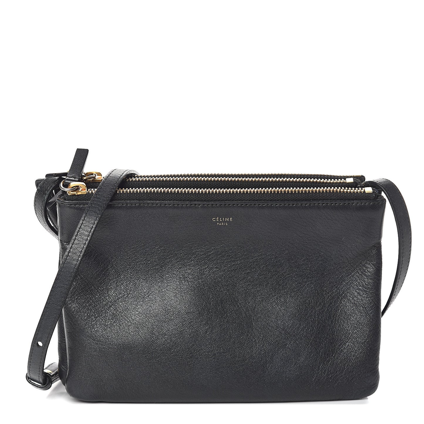 Lambskin Small Trio Crossbody Bag Black