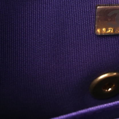 Chanel Tweed Sequin Quilted Baywatch Top Handle Flap Purple Silver Light Purple 7 of 10