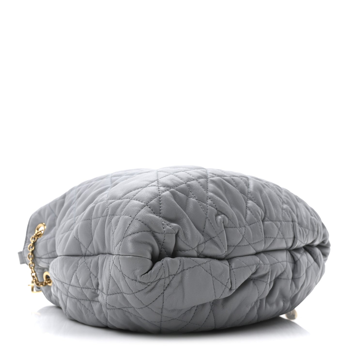Lambskin Supple Macrocannage Ammi Bag Grey