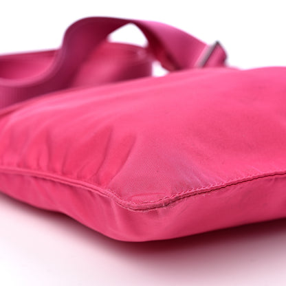 Prada Nylon Vela Flat Messenger Bag Fuxia 7 of 12