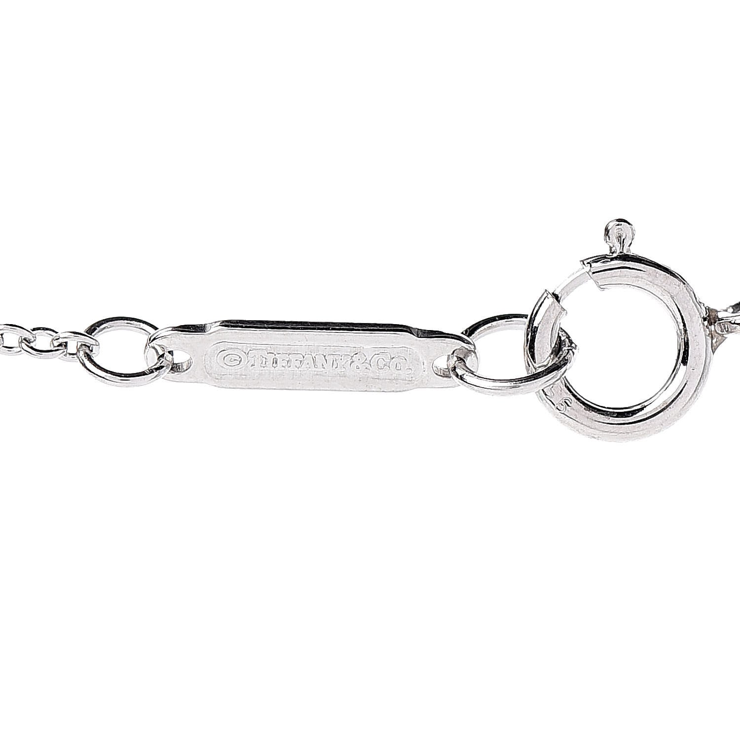 Tiffany Platinum Diamond Enchant Heart Pendant Necklace 5 of 5
