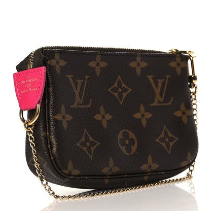Louis Vuitton Monogram 2019 Christmas Animation Mini Courchevel Pochette Accessories Fuchsia 3 of 10