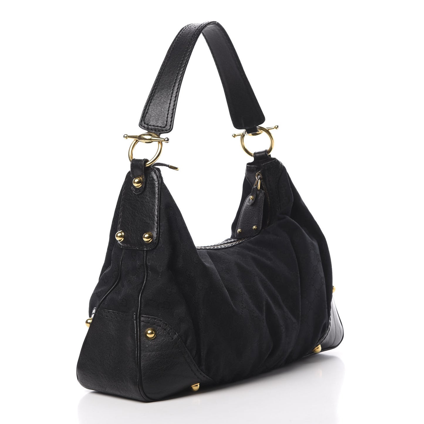 Monogram Medium Jockey Hobo Black