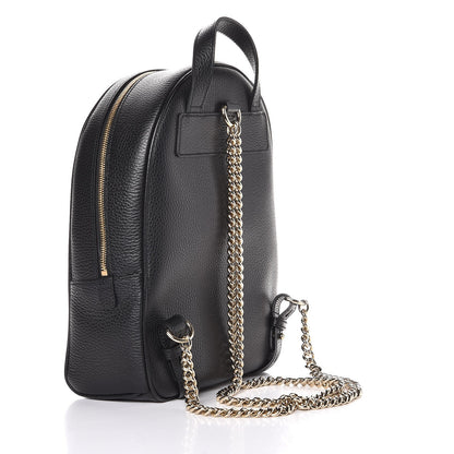 Gucci Pebbled Calfskin Soho Chain Backpack Black 3 of 7