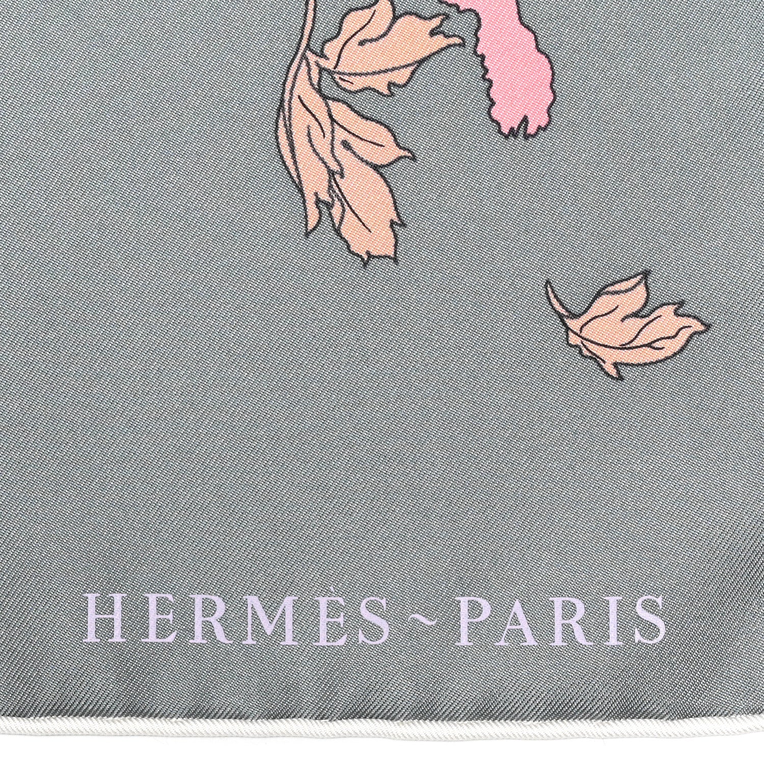 Hermes Silk Robe Legere Scarf 90 Gris Corail Rose Pourpre 2 of 6
