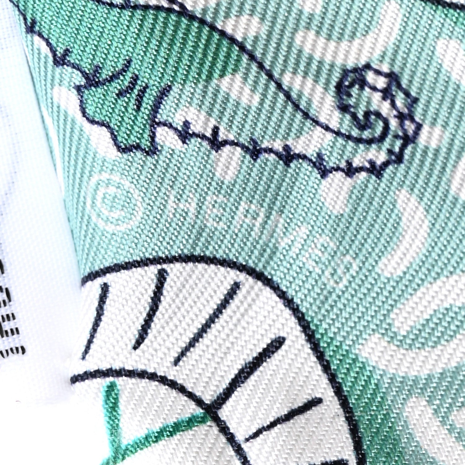 Hermes Silk Splash Park Twilly Vert De Gris Jaune Bleu 4 of 4