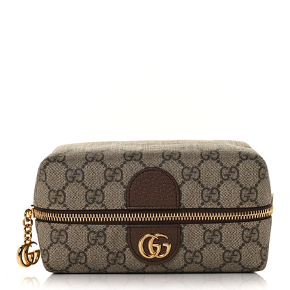 Gucci Soft GG Supreme Monogram Calfskin Medium Ophidia Cosmetic Case Beige Ebony New Acero 1 of 10