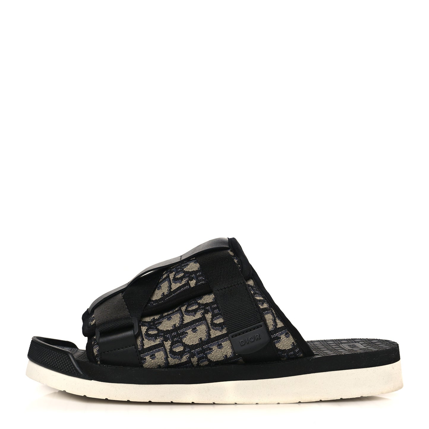 Oblique Jacquard Mens Alpha Sandals 43 Beige Black