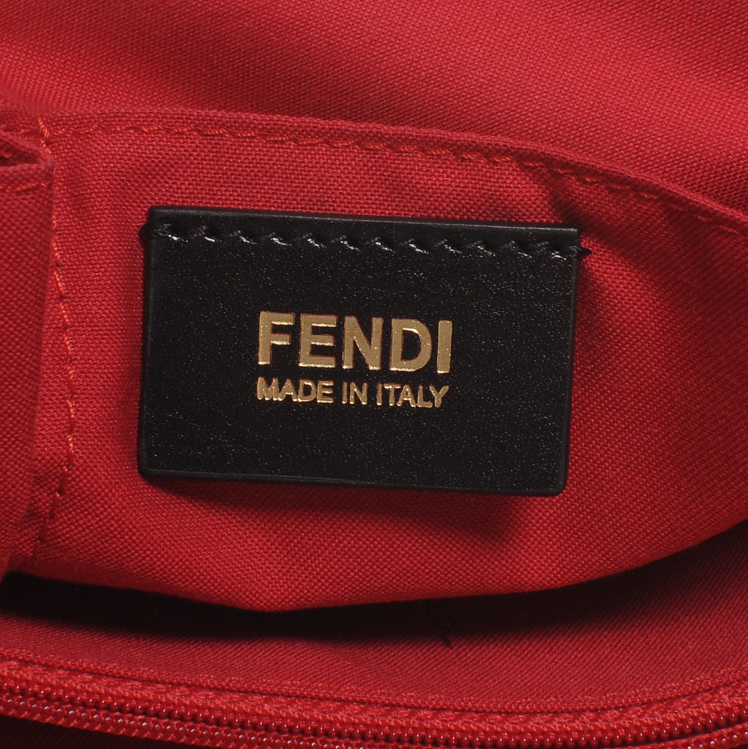 Fendi Pebbled Calfskin Medium Chameleon Tote Red 6 of 10