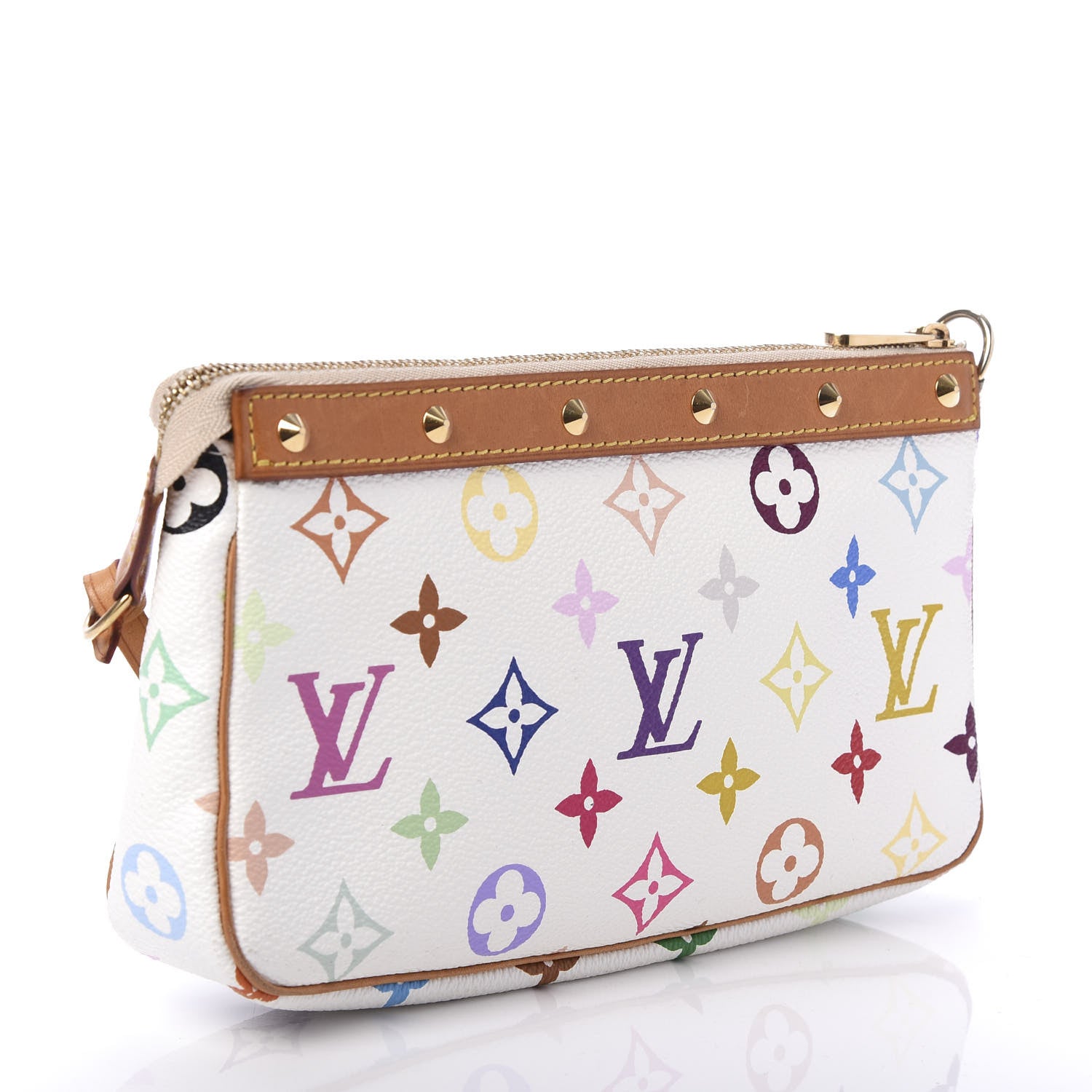 Louis Vuitton Monogram Multicolor Pochette Accessories White 3 of 10