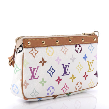 Louis Vuitton Monogram Multicolor Pochette Accessories White 3 of 10