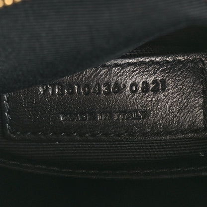 Saint Laurent Denim Quilted Monogram Round Crossbody Bag Rodeo Blue Black 7 of 11