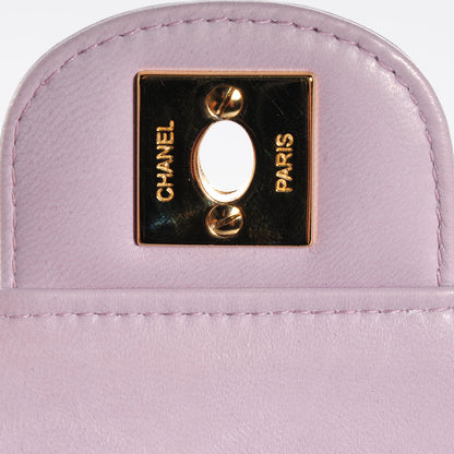 Chanel Lambskin East West Chocolate Bar Flap Lilac 6 of 9