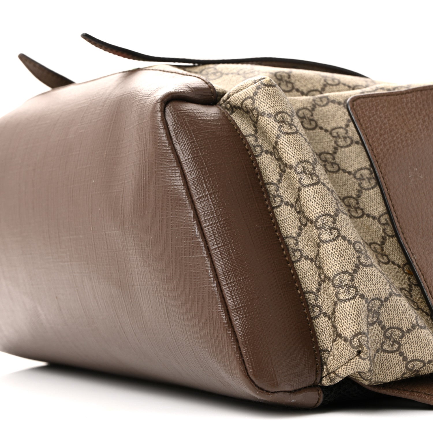 Gucci GG Supreme Monogram Medium Ophidia Double Buckle Backpack Brown 26 of 43