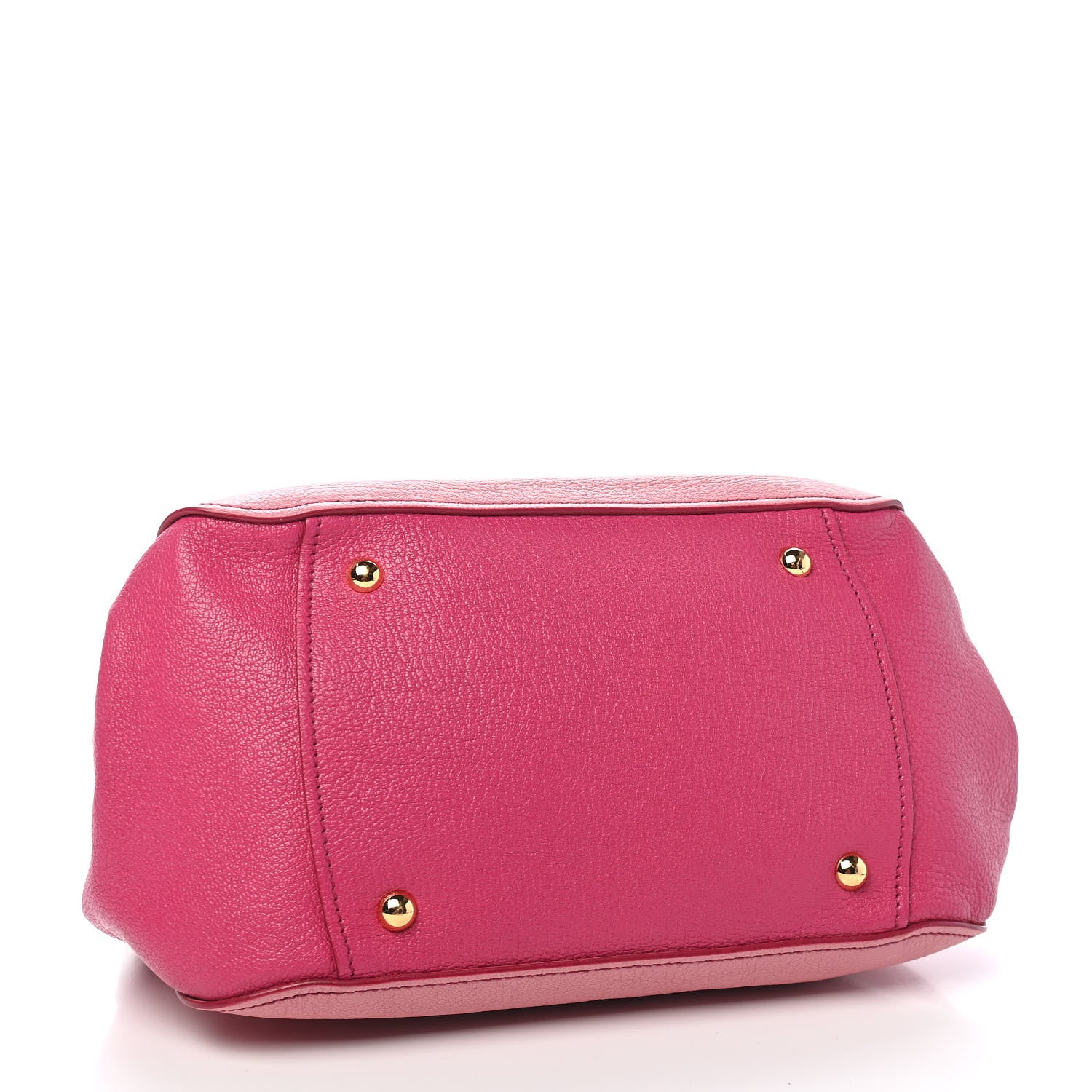 Miu Miu Goatskin Madras Bi-Color Bowling Bag Rosa Peonia 4 of 8